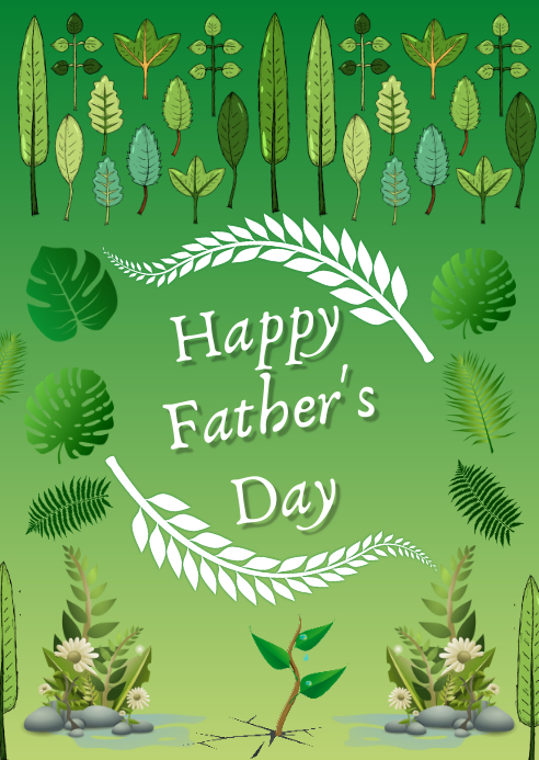 Father's Day Card A6 template