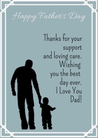 Father's Day Card A6 template