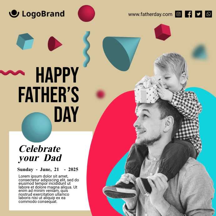 Father's Day Celebration AD Template | PosterMyWall