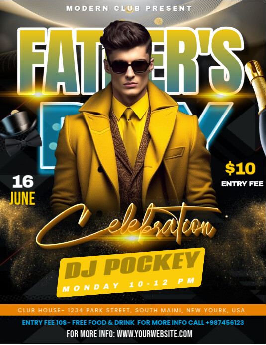 Father's Day Celebration Ulotka (US Letter) template