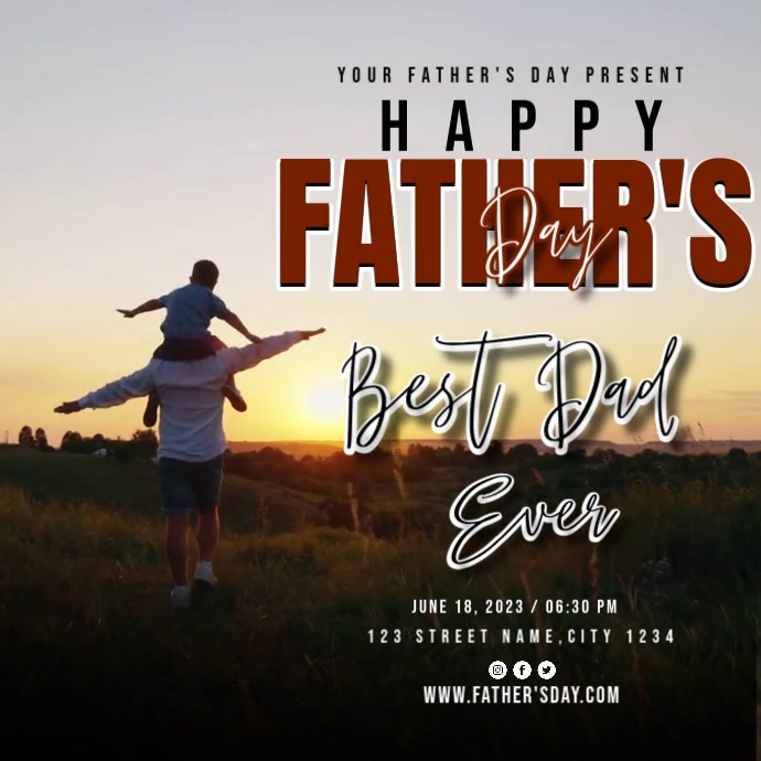 Father's Day Celebration Wpis na Instagrama template