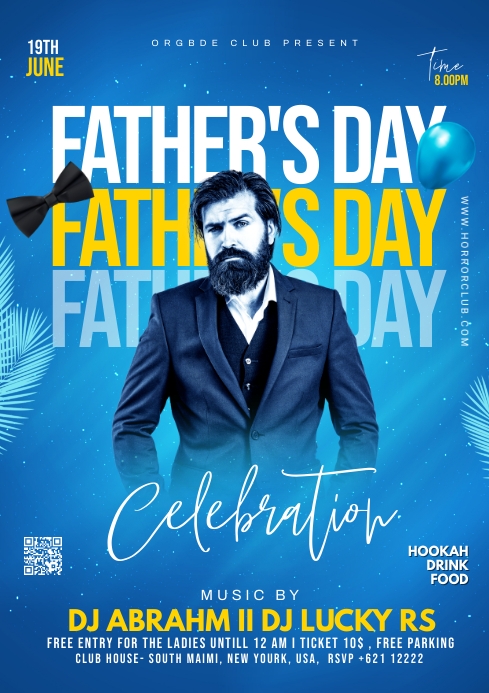 Father's Day Celebration Flyer Template A4