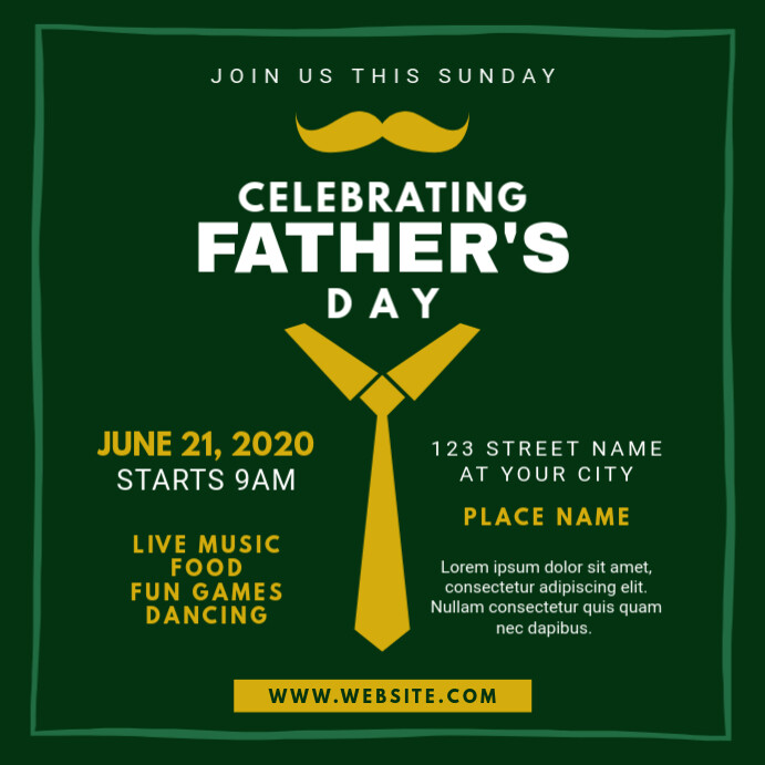 Father's Day Celebration Invitation Template PosterMyWall Father's Day Celebration Invitation Template PosterMyWall