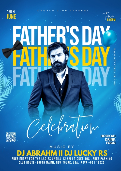 Father's Day Celebration Template A6
