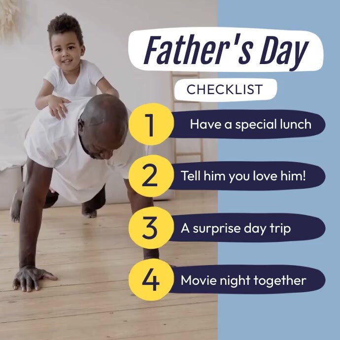 Father's Day Checklist Instagram Post template
