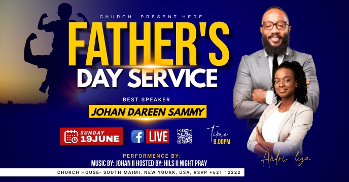 Father's Day Church Service Template | PosterMyWall