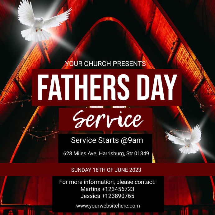 Father's Day Church Service Template | PosterMyWall