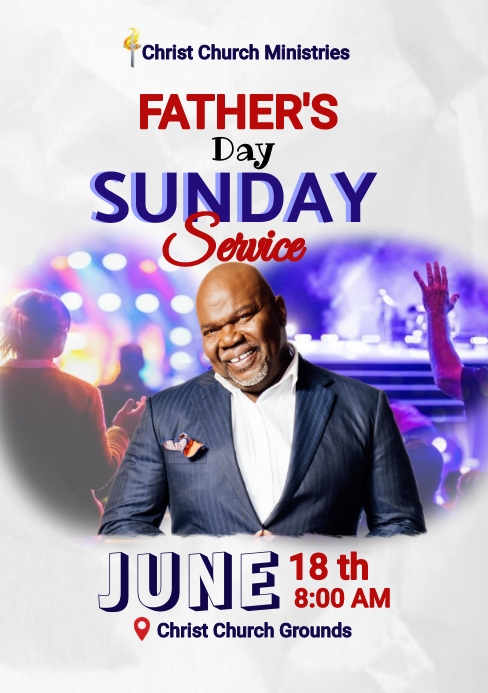 Plantilla De Father s Day Church Service Poster Template PosterMyWall plantilla-de-father-s-day-church-service-poster-template-postermywall
