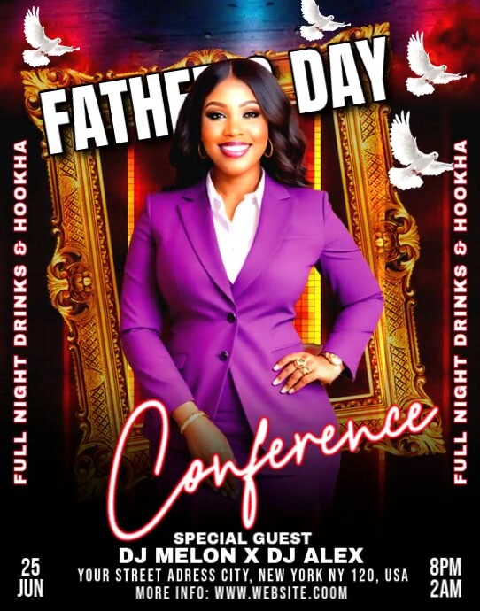 Father's Day Conference Flyer Poster/Wallboard template