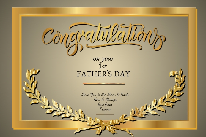 fATHER'S DAY CONGRATULATIONS Template | PosterMyWall