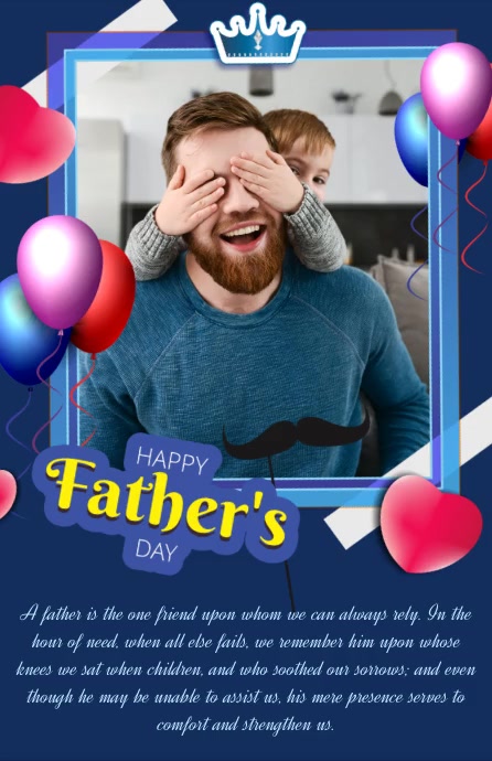 father's day Half Page Wide template