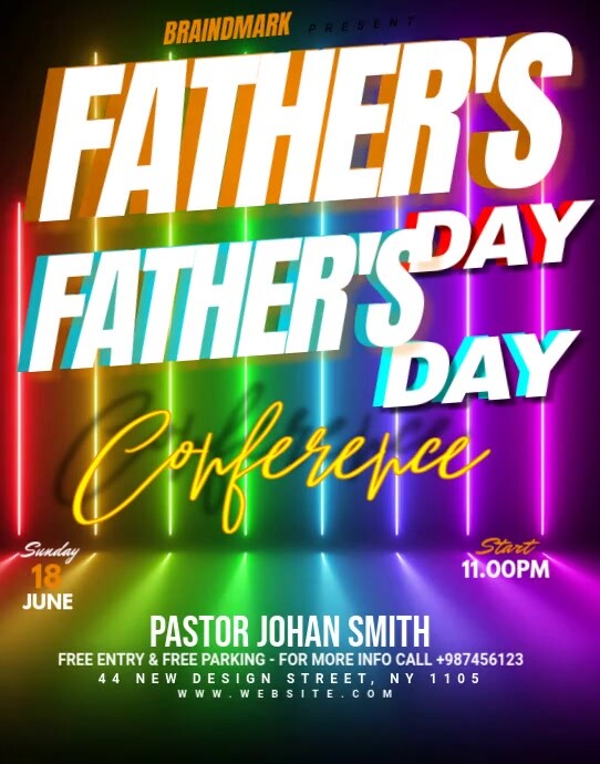 FATHER'S DAY Plakat/tablica ścienna template