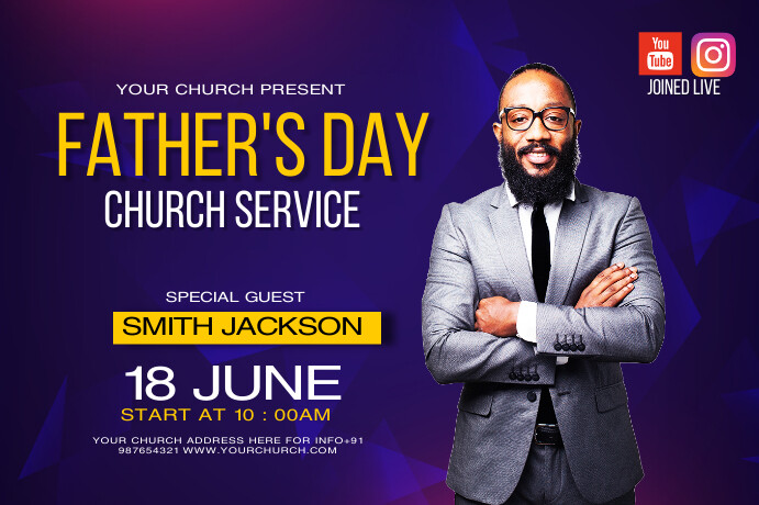 Father's day Flag template