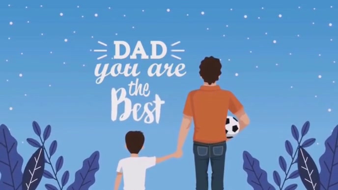 father's day Display digitale (16:9) template