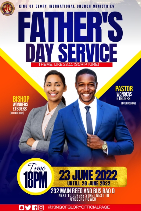 father's day Poster template