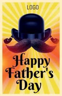 Father's day Half Page Wide template