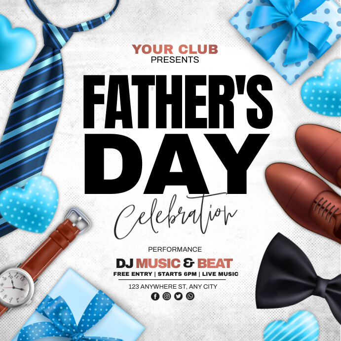father's day Instagram 帖子 template