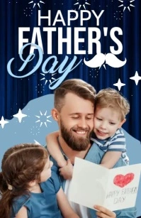 Father's day Halbe Seite breit template