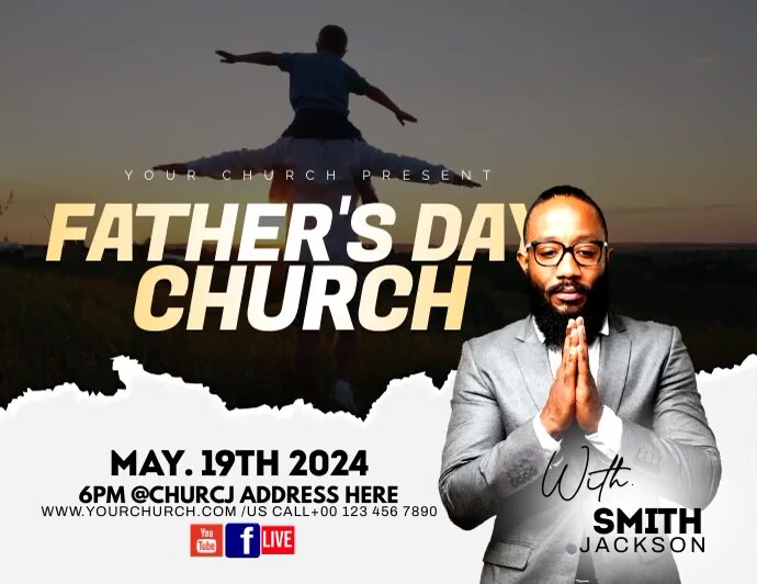 Father's day Volantino (US Letter) template