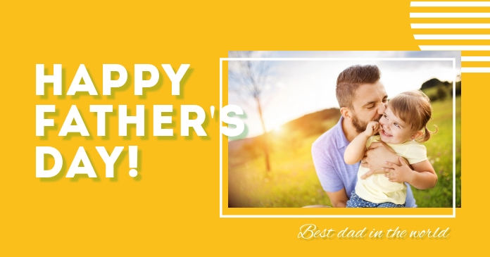 Father's Day Facebook Shared Post delt Facebook-billede template