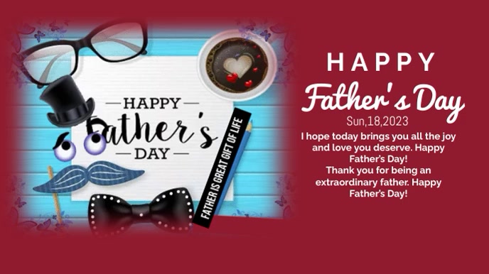 father's day father's day instagram story fat Ekran reklamowy (16:9) template