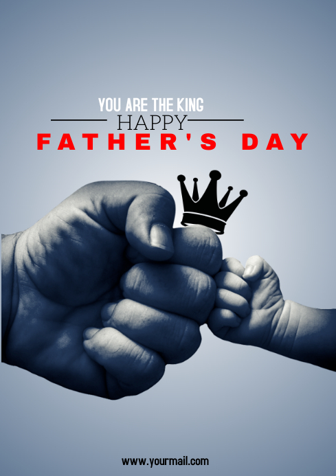 Father's Day Flyer, Happy Father's Day A4 template