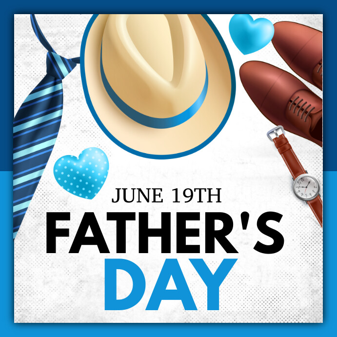 Father's Day Flyer, Happy Father's Day Wpis na Instagrama template