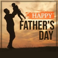 Father's Day Flyer, Happy Father's Day Kvadrat (1:1) template