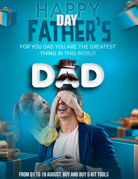 Father's Day Flyer Ulotka (US Letter) template