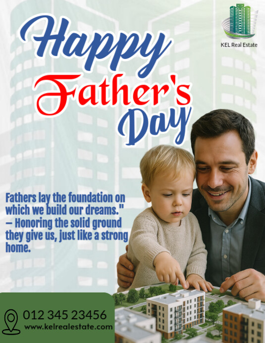 Father's Day flyer Ulotka (US Letter) template
