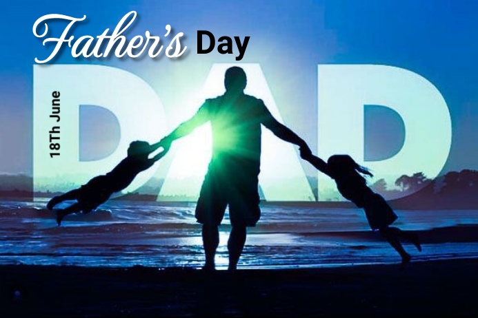 Father's day flyer poster Label template