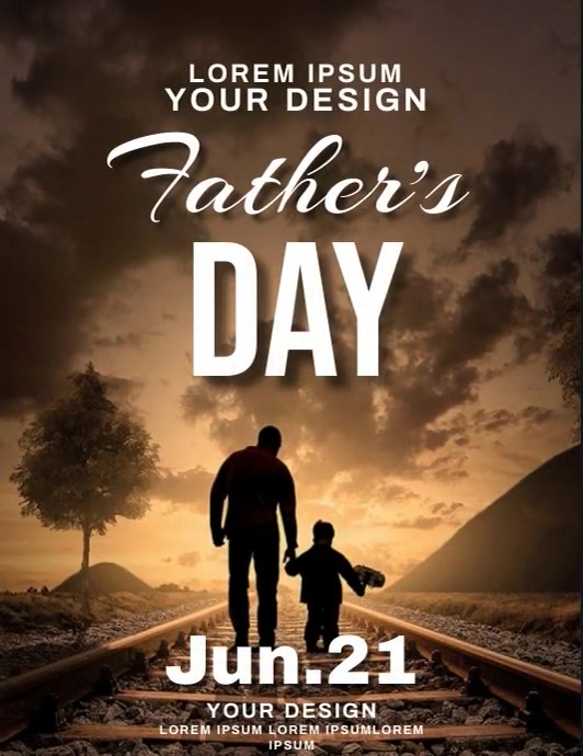 father's day flyer TEMPLATE Ulotka (US Letter)