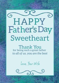 Father's Day from Wife Greeting Card A6 template