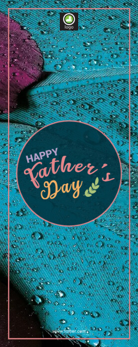 father's day greeting banner Rollbanner 2 stopy × 5 stóp template