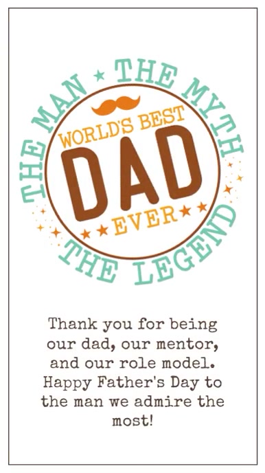 Father's Day Greeting Instagram Story template