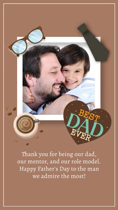 Father's Day Greeting Instagram Story template