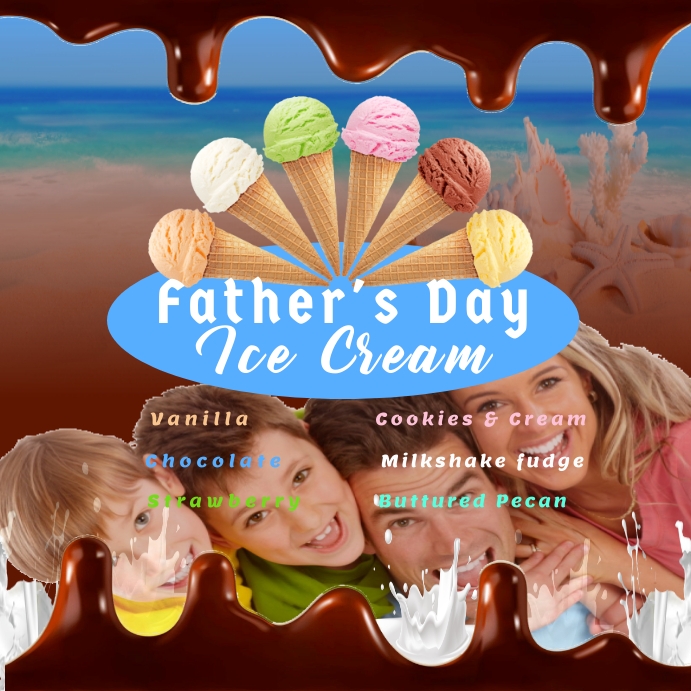 Father's Day ice cream poster template PosterMyWall