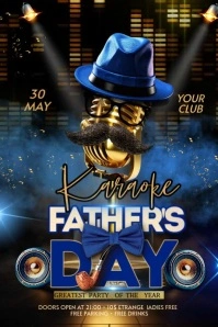 Father's Day Karaoke Banner 4' × 6' template