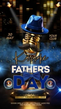 Father's Day Karaoke Tampilan Digital (9:16) template