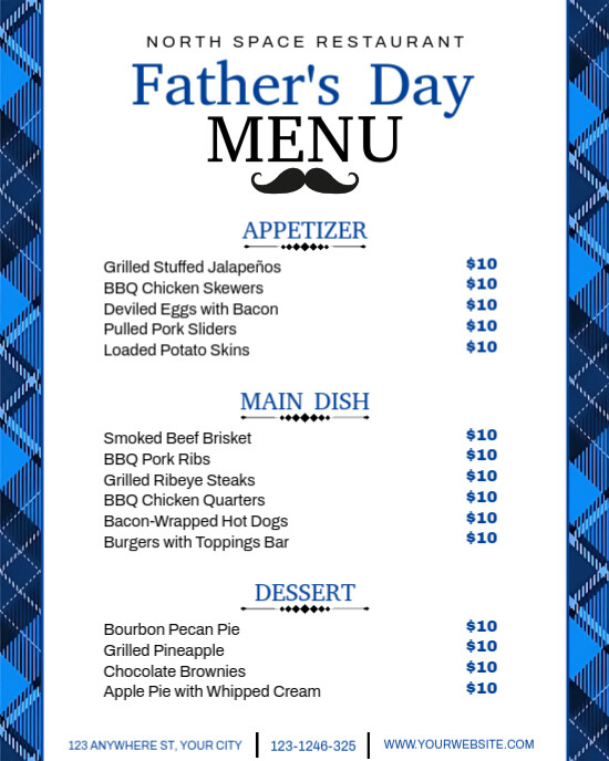 FATHER'S DAY MENU 2025 Instagram Portrait template