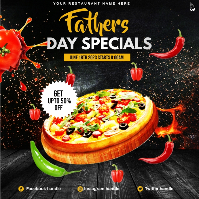 father's day offer Instagram Post template