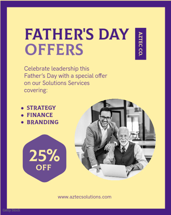 Father's Day Offers Instagram Portrait template