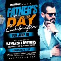 Father's day party flyer posters Instagram-opslag template