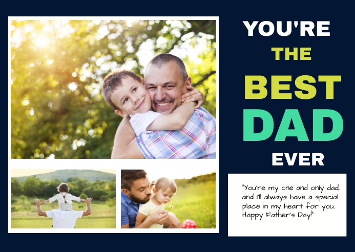Father's day photo collage Template | PosterMyWall