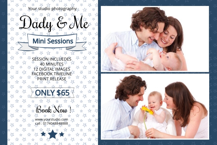 Father's Day Photography Mini Session Etykieta template