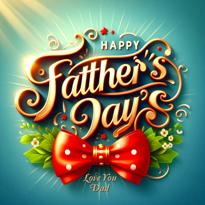 Father's day poster Wpis na Instagrama template