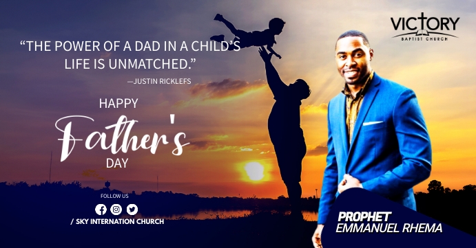 Father's day quotes ad Facebook Event Cover template