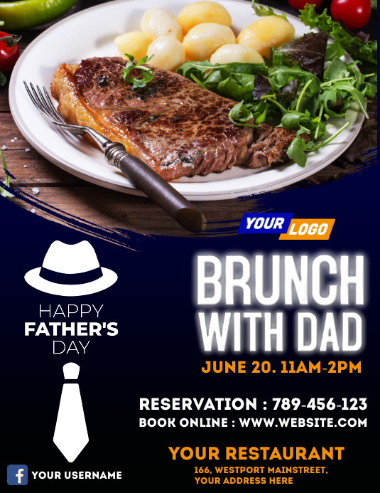 Copy of Father's day restaurant flyer PosterMyWall