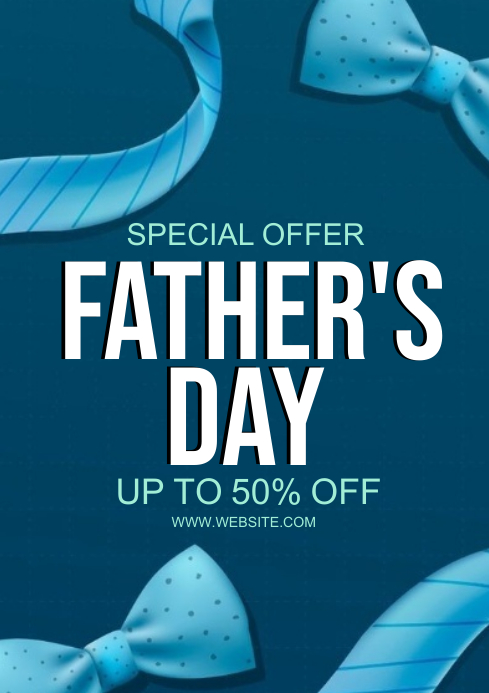 FATHER'S DAY RETAIL SALE Design Template A4