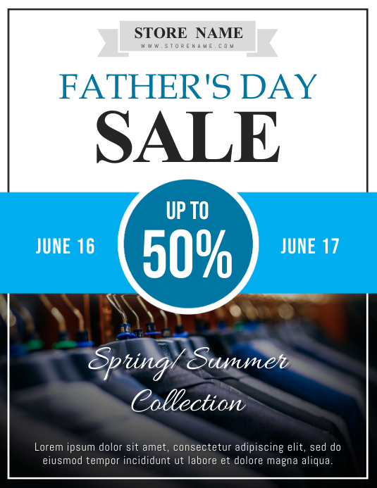 Father's Day Retail Sale Flyer Template